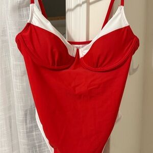 Target Red and White One-Piece size Medium! Never worn